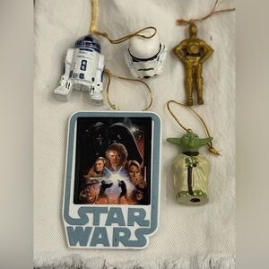 Star Wars Ornament Set with 5 different Characters. Retail $75 and up.2006